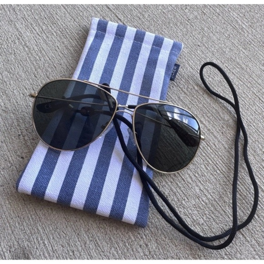 J.Crew Airman Sunglasses in One Size‎ Stainless Steel Classic Gold BE964 EE267
